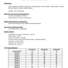 French Advisor Committee Meeting Minutes October 2025 - Page 1